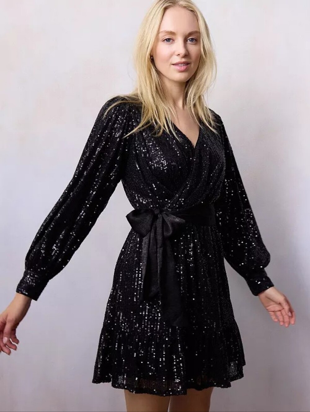 Lauren Conrad Sequin Wrap Mini Dress